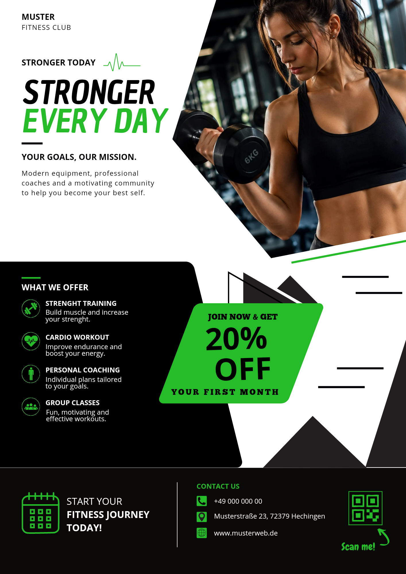 Muster Fitness Club — Jeden Tag stärker